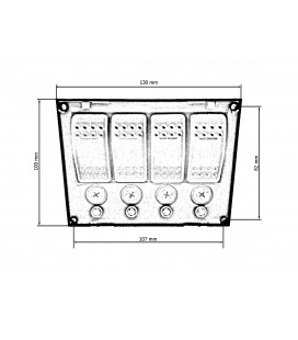 Switch 1224V IP68 (ON)-OFFx1, ON-OFFx3, 2B 5A, 1B 10A, 1B 15A