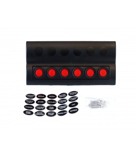 Switch 1224V IP68 ON-OFFx6, 6xB 3x5A 2x10A 1x15A, LED IP68