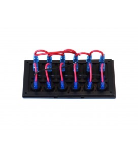 Switch 1224V IP68 ON-OFFx6, 6xB 3x5A 2x10A 1x15A, LED IP68