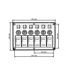 Switch ON-OFFx6,BA 3x5A 2x10A 1x15A