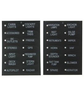 Switch Panel 12V SPSTON-OFFx6, 3B 15A IP68