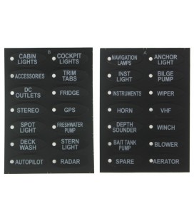 Jungiklių panėlė 12V SPSTON-OFFx6, 3B 15A IP68