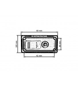 Switch Panel ALU, ON-OFFx1, 1BA 10A
