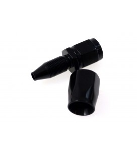SWIVEL FITTING STRAIGHT AN4 BLACK