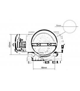 Throttle body TurboWorks Subaru WRX STI EJ20 EJ25 GDA GDB 70mm