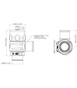 Turbosmart BLOW OFF vožtuvas Plumb Back 32MM UNI