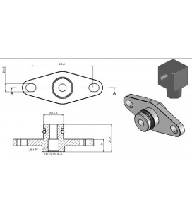 Turbosmart Kuro slėgio reguliatoriaus adapteris Subaru WRX STI 08+