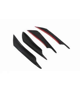 Front Bumper Splitter Fins Body Spoiler Canards 4pcs