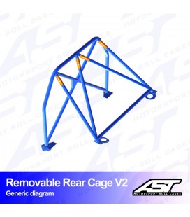 Roll Bar AUDI A3 / S3 (8V) 5-doors Sportback Quattro REMOVABLE REAR CAGE V2