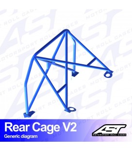 Roll Bar FORD Escort (Mk3/Mk4) 3-doors Coupe REAR CAGE V2