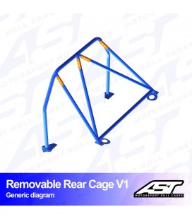 Roll Bar TOYOTA MR-2 (W20) 2-doors Roadster REMOVABLE REAR CAGE V1