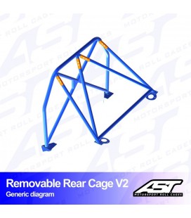 Roll Bar TOYOTA MR-2 (W20) 2-doors Roadster REMOVABLE REAR CAGE V2