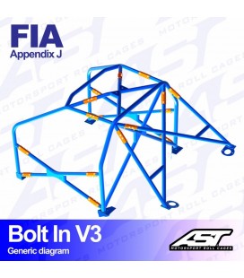 Roll Cage ALFA ROMEO 147 (Tipo 937) 3-doors Hatchback BOLT IN V3