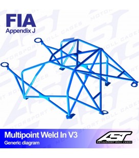 Roll Cage ALFA ROMEO 147 (Tipo 937) 3-doors Hatchback MULTIPOINT WELD IN V3