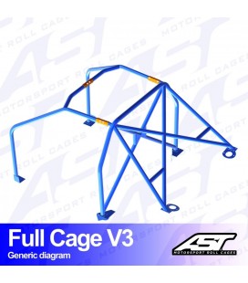 Roll Cage AUDI A1 (8X) 3-doors Hatchback FWD FULL CAGE V3