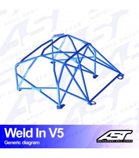 Roll Cage AUDI A1 (8X) 3-doors Hatchback FWD WELD IN V5