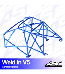 Roll Cage AUDI A3 / S3 (8L) 3-doors Hatchback Quattro WELD IN V5