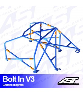 Roll Cage AUDI A3 / S3 (8P) 3-doors Hatchback Quattro BOLT IN V3