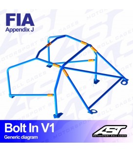 Roll Cage AUDI Coupe (B2) 2-doors Coupe Quattro BOLT IN V1