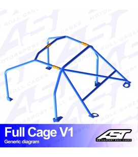 Roll Cage AUDI Coupe (B3) 2-doors Coupe Quattro FULL CAGE V1