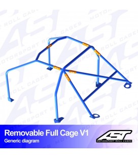 Roll Cage AUDI TT (8N) 3-doors Hatchback FWD REMOVABLE FULL CAGE V1