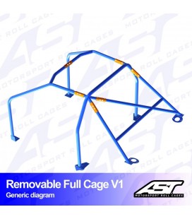 Roll Cage BMW (E28) 5-Series 4-doors Sedan RWD REMOVABLE FULL CAGE V1