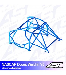 Roll Cage BMW (E30) 3-Series 4-doors Sedan AWD WELD IN V5 NASCAR-door