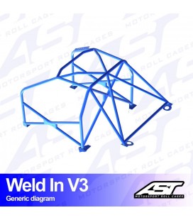 Roll Cage BMW (E36) 3-Series 3-doors Compact RWD WELD IN V3