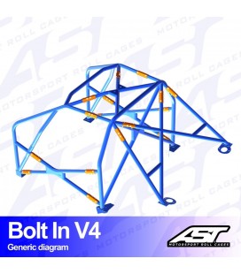 Roll Cage HONDA Civic Coupe (EJ1/EJ2) 2-door Coupe BOLT IN V4