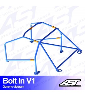 Roll Cage HONDA CRX (EF/ED/EE) 3-door Coupe BOLT IN V1