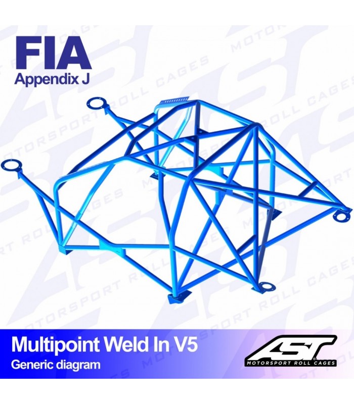 Roll Cage HONDA Prelude (3gen) 2-door Coupe MULTIPOINT WELD IN V5