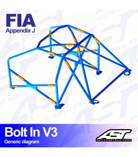 Roll Cage LANCIA Fulvia (818) 2-doors Coupe BOLT IN V3