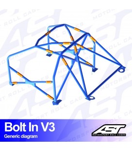 Roll Cage MAZDA MX-5 (NA) 2-doors Roadster BOLT IN V3