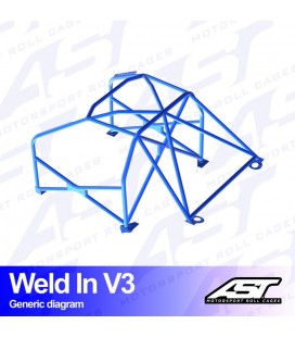 Roll Cage MAZDA RX-7 (FD) 3-doors Coupe WELD IN V3