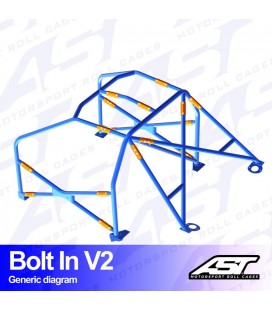 Roll Cage NISSAN Silvia (S14) 2-doors Coupe BOLT IN V2