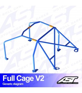 Roll Cage PEUGEOT 205 (Phase 1/2) 3-doors Hatchback FULL CAGE V2