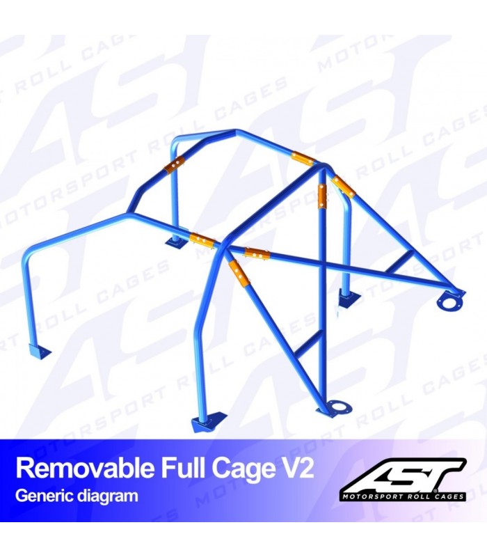 Roll Cage RENAULT Clio (Phase 3) 3-doors Hatchback REMOVABLE FULL CAGE V2