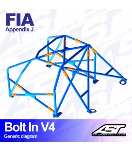 Roll Cage SEAT Ibiza (021) 3-doors Hatchback BOLT IN V4