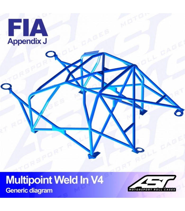 Roll Cage SEAT Leon (1M) 5-doors Hatchback MULTIPOINT WELD IN V4
