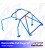 Roll Cage TOYOTA MR-2 (W20) 2-doors Roadster REMOVABLE FULL CAGE V2
