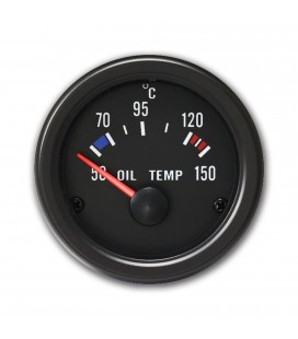 Gauge, oil temperature (50~150°C), black, Ø52mm