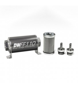 DeatschWerks Universal in-line fuel filter 10 micron 5/16" 110mm