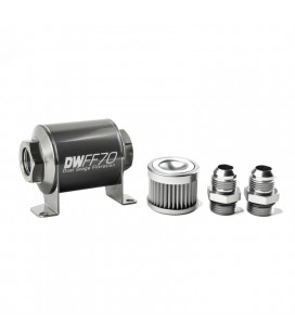 DeatschWerks Universal in-line fuel filter 10 micron AN10 70mm