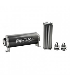 DeatschWerks Universal in-line fuel filter 10 micron AN6 160mm