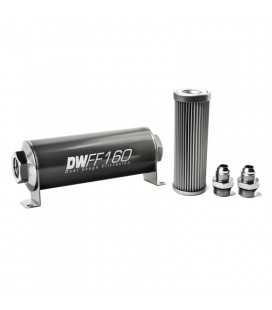 DeatschWerks Universal in-line fuel filter 10 micron AN8 160mm
