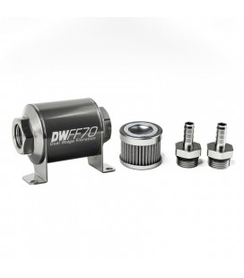 DeatschWerks Universal in-line fuel filter 100 micron 3/8" 70mm