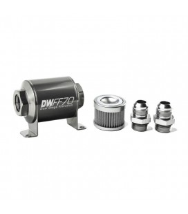 DeatschWerks Universal in-line fuel filter 100 micron AN10 70mm