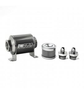 DeatschWerks Universal in-line fuel filter 100 micron AN6 70mm