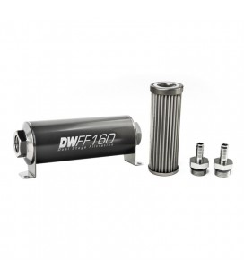 DeatschWerks Universal in-line fuel filter 40 micron 3/8" 160mm