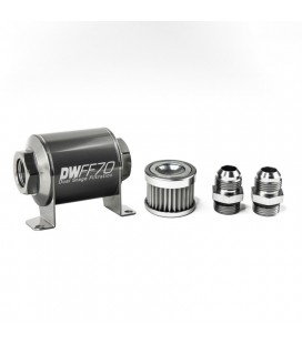 DeatschWerks Universal in-line fuel filter 5 micron AN10 70mm